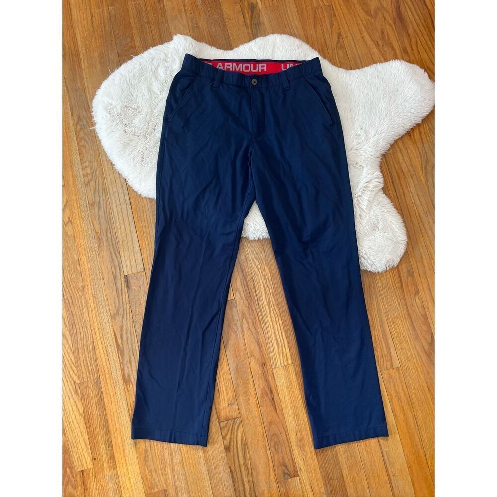 Under Armour Navy Blue Golf Stretch Loose Chino Pants Size 34/32